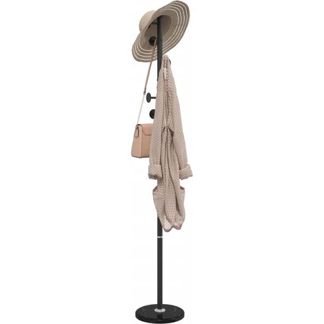Garderobenständer Schwarz 176 cm Pulverbeschichtetes Eisen