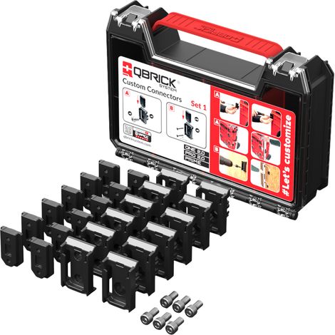 QBRICK CUSTOM SET 1 Juego de adaptadores para cajas rojas en el organizador