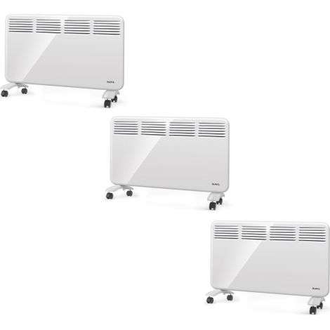 SUPRA Pack 3x Radiateurs mobiles à convection 2000W Écran numérique Programmateur (1/4)