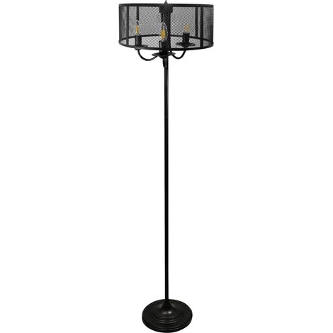 Lampadaire métal noir design 3xE14 SOHO 160 cm Polux (1/5)