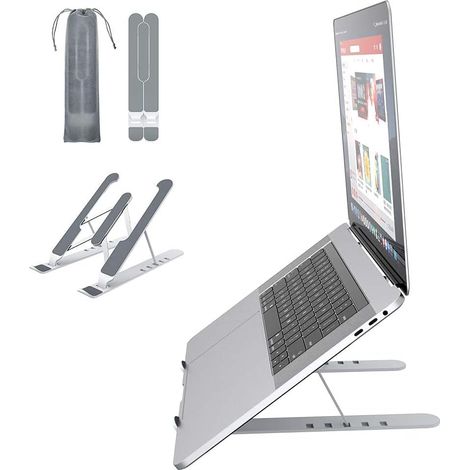 1 support pour ordinateur portable, réglable 8 angles, ergonomique, ventilation optimale, pour bureau maison plein air (1/5)