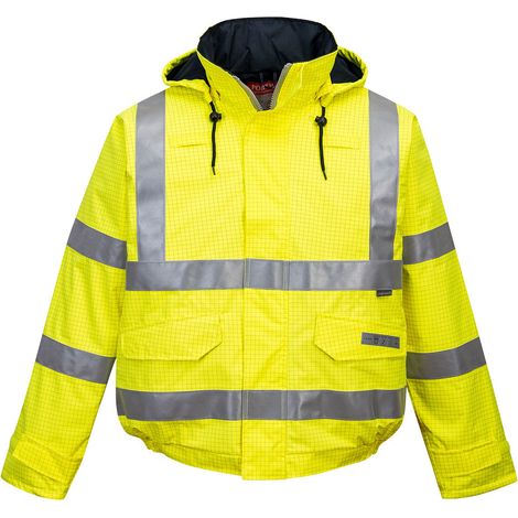 Pilotjacke Hv Rain Bizflame Antistatisch und Flammhemmend Farbe: Gelb Größe S - Portwest