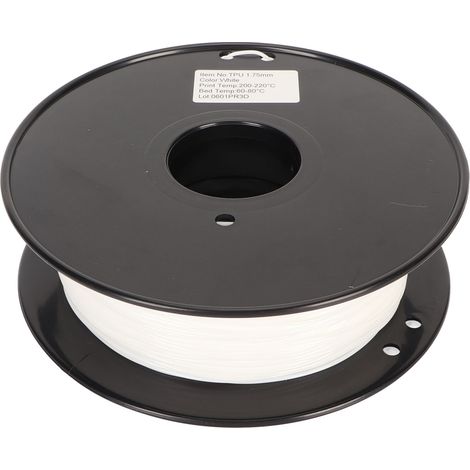 1,75 mm flexibles 95A Hochgeschwindigkeits-TPU-Filament, 8 kg, weiß, für FDM-3D-Drucker – verstopfungsfrei
