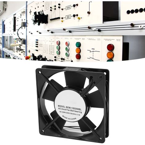 Ventilateur axial BERM 12025, ventilateur d'extraction silencieux et puissant, ventilateur de refroidissement pour armoires électriques industrielles, 220/240 V CA (1/5)