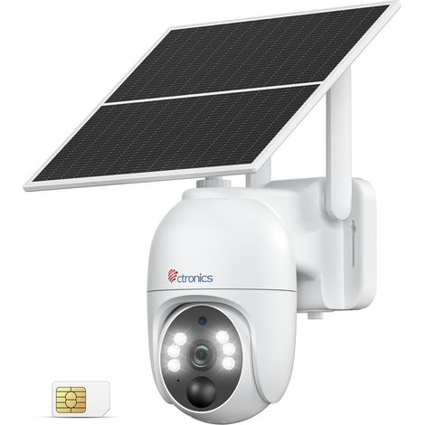 2K 4G LTE Camera Surveillance Solaire Extérieure sans Fil,Cloud, (1/5)
