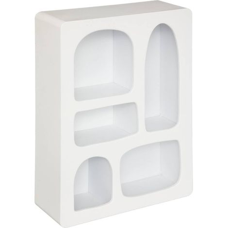 Étagère murale Rivi - bois - blanc - 45 x 65 cm (1/3)