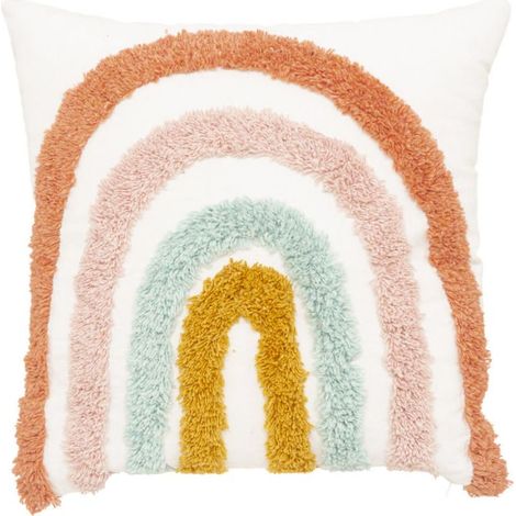 Coussin Enfant Arc-en-Ciel 38x38cm Multicolore (1/2)