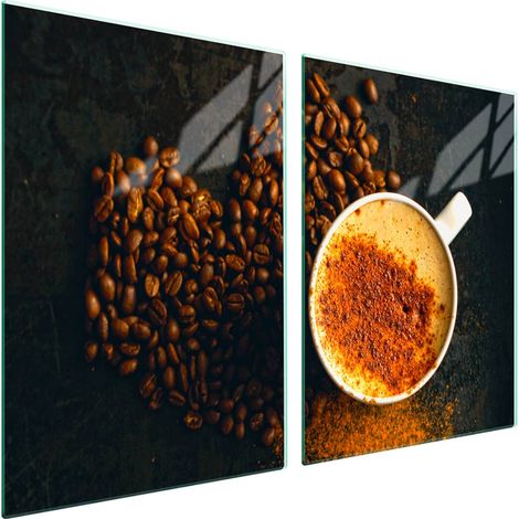 Plaque de protection en verre pour cuisinière 2x45x52 Café (1/5)