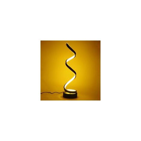 3 Couleurs Lampe de Table Dimmable de Bureau Spirale Led 5W Blanc Chaud Protection des yeux Noir Lampe de Chevet Luminaires Intérieur