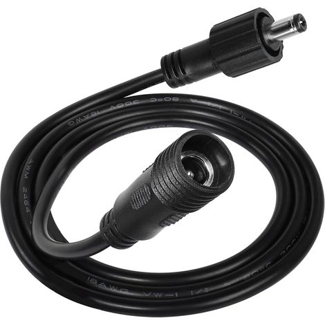 Câble de rallonge DC IP65 étanche DC 5.5mmx2.1mm Male to Female Power Extension Cord Wiring for Landscape Lighting Garden Path Lights (1/5)