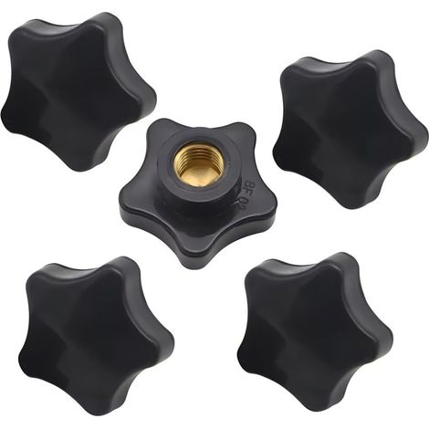 M8 Bouton de Serrage Tête Étoile, Ecrous Étoile, Écrou de Serrage, Écrou Étoile, Écrous Tête Étoile Plastique M8 (5 Pièces) (1/5)