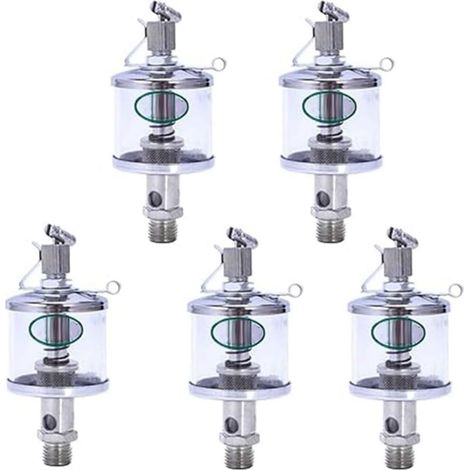 5 Pièces 50 Ml D'Injecteurs D'Égouttement par Gravité D' Moteur, Tasses D' à Valve à Pointeau, Tasses D' en Verre, Tasses D' de Machine-Outil Durables et Faciles à Utilise (1/5)