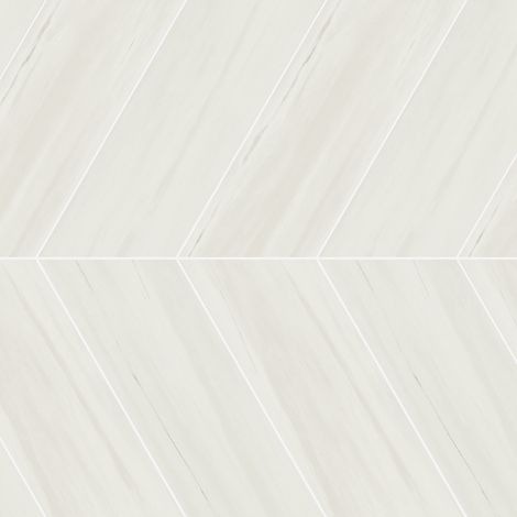 Mosaïque effet Marbre Blanc Dolomite Chevron 22,9x22,5x0,95 cm Brillant Marvillo - Mur intérieur (vendu par carton de 0,31 m²) - RO'MA CARRELAGE