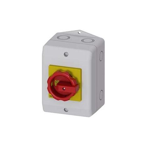 Interruttore principale/di emergenza in alloggiamento 3P 32A 11,5kW AC23A 400V manopola giallo-rossa 3LD2264-0TB53