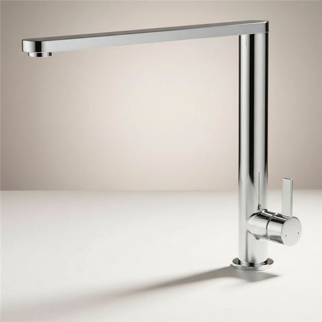 Robinet de cuisine mitigeur pour évier 26 cm chromé avec fixation rapide