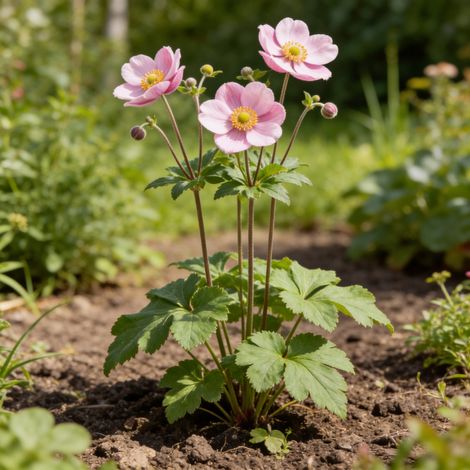 Anémone xhybrida Königin Charlotte 20cm Godet 9cm - Anemone (1/4)
