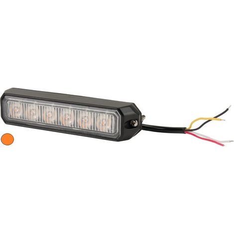 LED-Warnleuchte, 18 W, 12/24 V, orange, Schraubfassung, 6 LEDs, Kramp LA20014 (1/5)
