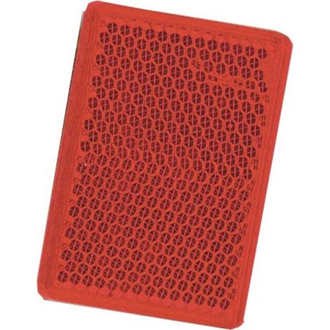 Catadioptre - Rouge - 57 x 39 mm - Pour Remorque Camion Caravane - Adhésif Haute Résistance - 1 Pièce