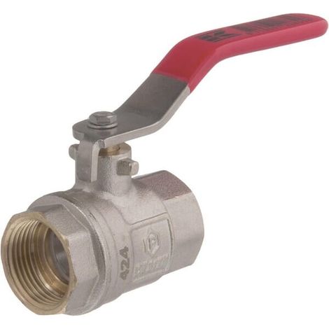 V谩lvula de bola BSP 2x hembra 3/4" + mango de acero inoxidable UNIVERSAL KS34FKR (1/3)
