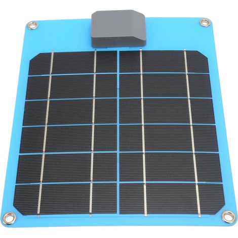 Mini panneau solaire USB 6W 5V IP67 étanche, monocristallin, module solaire compact pour la randonnée (bleu).