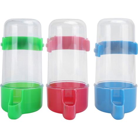 Set di 3 mangiatoie automatiche per uccelli e abbeveratoi per pappagalli.