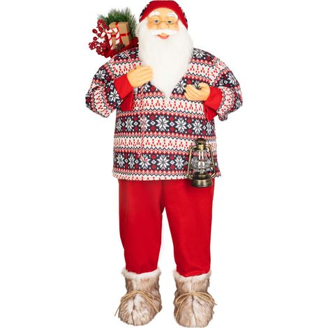Dekoration MagicHome Weihnachten, Weihnachtsmann, mit Pullover, 120 cm (1/3)