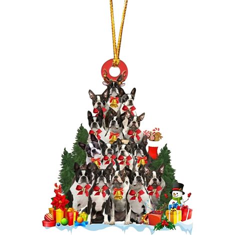 Weihnachtsbaumschmuck „Hund“ aus Holz – Festliche Dekoration und Geschenk (1/5)