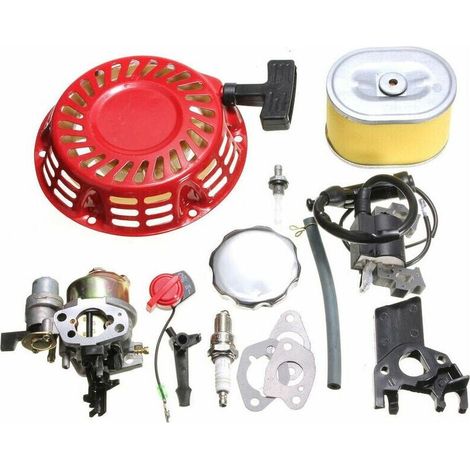 Kit de motor para Honda GX160 GX200 de 5.5 HP: carburador, bobina de encendido por retroceso, bujía, filtro de aire. (1/3)