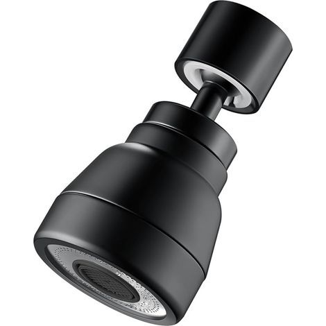 1PCS Embout Robinet Cuisine Douchette 3 Modes, 360° Pivotant Tête Douchette Evier Cuisine, Aérateur de Robinet, Adaptateur Economiseur D\'eau pour Robinet, Brise Jet Robinet Cuisine,FM22/M24 (Noir) (1/5)