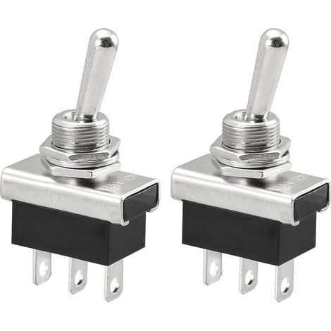 Commutateur à bascule en métal, KN3D-102, 12V 25A, On/On, 2 positions 3 broches, pour éclairage de tableau de bord (2) (1/5)