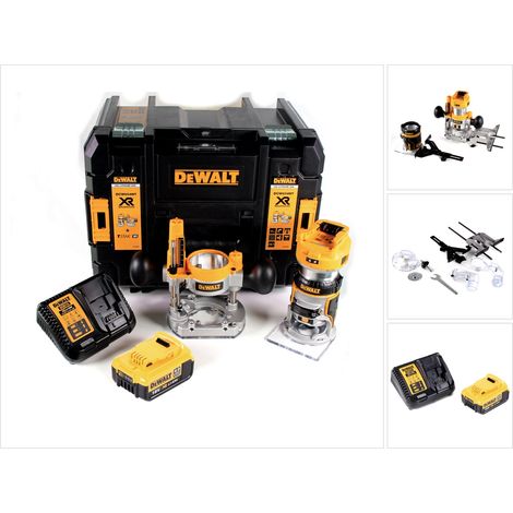 DeWalt DCW 604 M1 Fraiseuse combinée sans fil 18V 55mm + 1x batterie 4,0 Ah + 1x chargeur rapide en TSTAK (1/5)