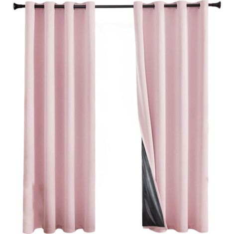 Rideau Occultant pour Fenêtre 84 Pouces (213cm) Long - 1 Panneau K68 Rose Foncé - à Oeillets Thermiques - pour Chambre ou Séparation de Placard (1/5)