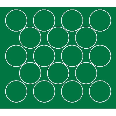 Pegatinas circulares de 10 cm, pegatinas circulares de lunares, 18 unidades, verde mate
