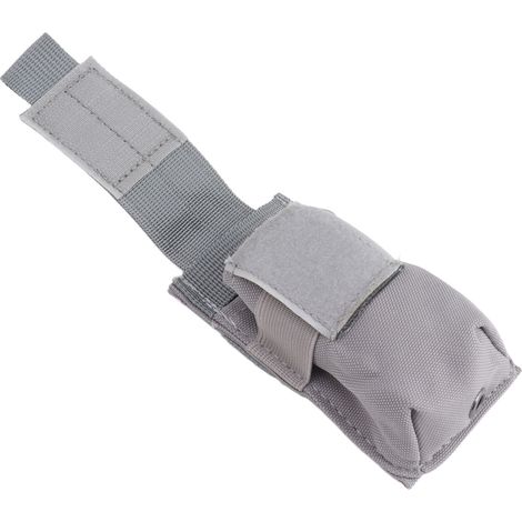 Sacoche pour lampe torche suspendue en nylon imperméable, élégante et pratique pour les activités de plein air (gris) (1/5)