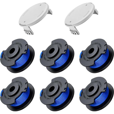 8 Bobines Fil Coupe Bordure,Adapté à Jardinage Efficace Kit Remplacement pour 18V 24V 40V AC14RL3A, Fil pour RotoFil Durable pour Coupe Bordure, 6 Bobines 2 Couvercles (1/5)