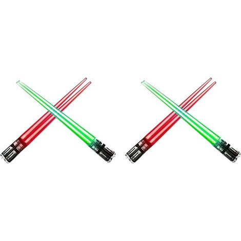 Lot de 4 Paires de Baguettes Lumineuses Sabre Laser, Rouge et Vert (1/4)