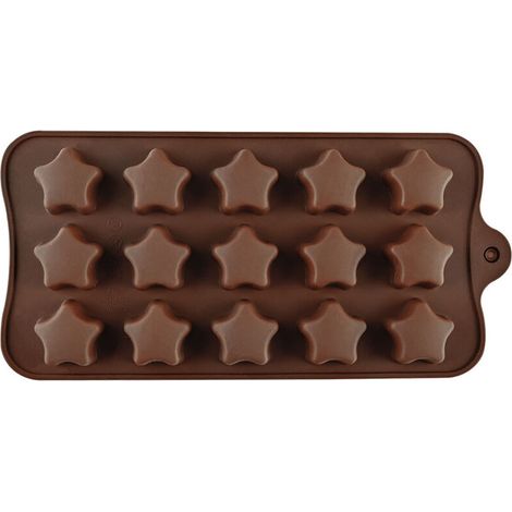 15 boîtes à chocolat en silicone en forme d'étoile pentagonale consécutive (1/5)