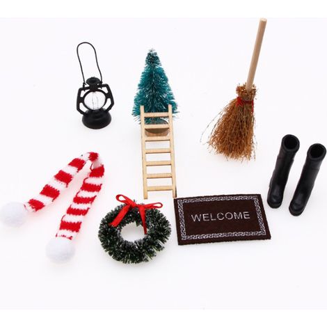 Ensemble d'accessoires de décoration de Noël, miniatures et ornements de Noël (1/5)