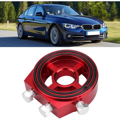 Kit adaptateur de plaque sandwich pour filtre à huile universel en alliage d'aluminium, refroidisseur de température et manomètre (1/5)