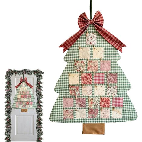 Weihnachts-Adventskalender, Adventsdekoration, 24 Tage für zu Hause – Countdown-Kalender aus Baumwolle, Wanddekoration für Wohnzimmer, Flur, Schlafzimmer, Büro, Eingang, Fenster, Tür (1/5)