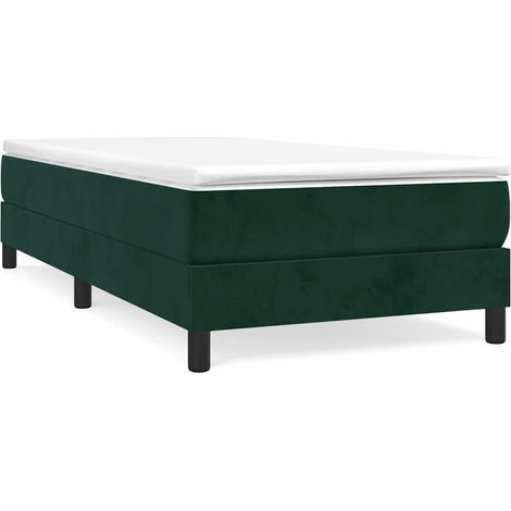 Maison Exclusive - Boxspringbett mit Matratze Dunkelgrün 120x200