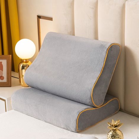 Taie D'oreiller Pour Coussin Cervical Memoire - Velours Lait 50x30 cm - Gris - Adapté Aux Coussins Cervicaux - 1 Pièce