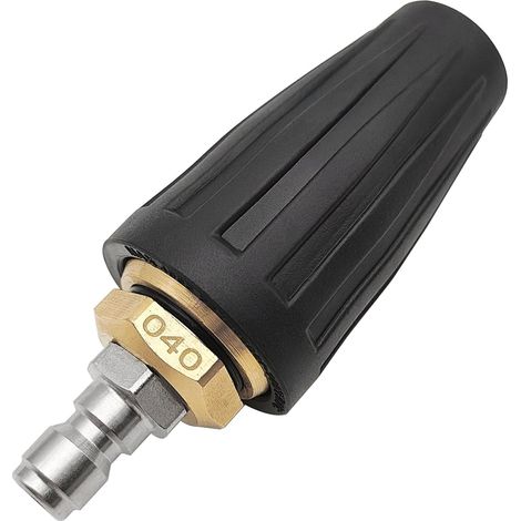 4000 PSI Rotating Turbo Nozzle Tips, 1/4 Quick Release, High Pressure Washer Turbo Nozzle Connect, Stainless Steel Jet Wash Attachment Cleaner Accessory, 360° Swivel & Ceramic Core (1/5)