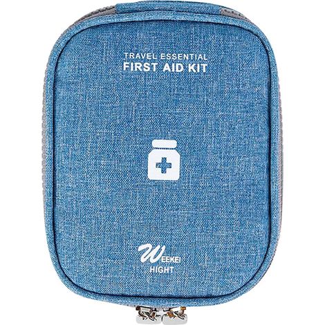 Kit De Premiers Secours - Tissu Oxford Résistant - Fermeture Éclair Intégrale - Compartiments Organisés - Pour Camping, Voiture, Maison, Extérieur - 1 Pièce (1/5)
