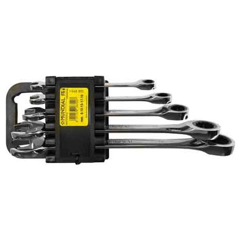 SERIE CHIAVI COMBINATE A CRICCHETTO MUNDIAL 5 pezzi (8÷19 mm) - MUNDIAL