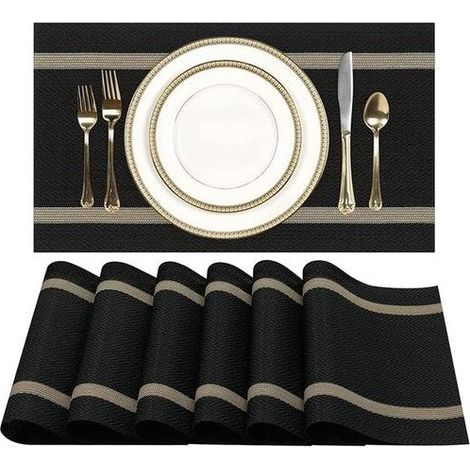 Set de table PVC - Dimensions 45x30 cm - Vinyle PVC 70% - Polyester 30% - Résistant à la chaleur jusqu'à 80°C (1/5)