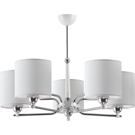Lampadario classico bianco/cromo 5xE27 TWINGO Jupiter