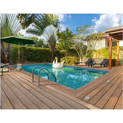 Piscine bois rectangle " Panama 130 "- 6.20 x 4.10 x 1.31 m