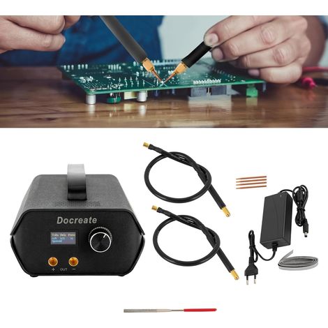 Mini saldatrice a punti, condensatore Farad 3000F con 4 aghi per saldatura a punti, supporta strisce di nichel da 0,1-0,3 mm, 1-120 W