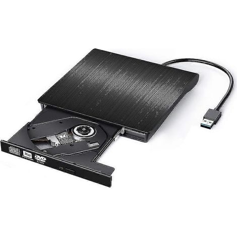 Lecteur CD/DVD externe, lecteur CD/DVD +/-RW portable USB 3.0, graveur CD/DVD-ROM fin pour ordinateur portable, ordinateur de bureau, MacBook, PC Windows L (1/3)